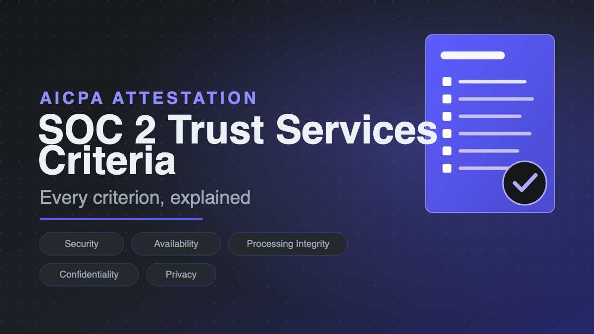 SOC 2 Trust Services Criteria checklist