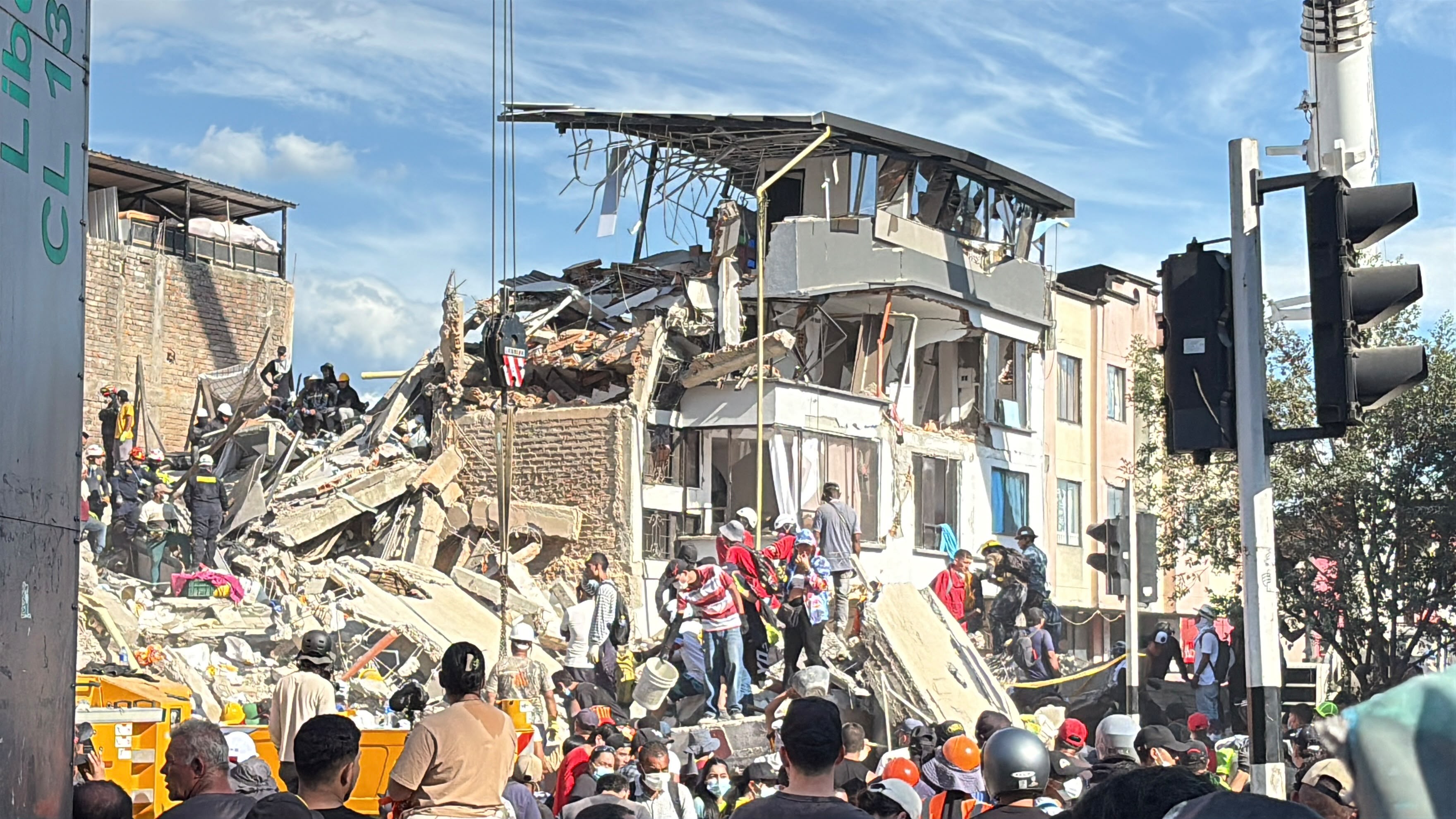 Edificio colapsado en Pereira tras el terremoto de 2026